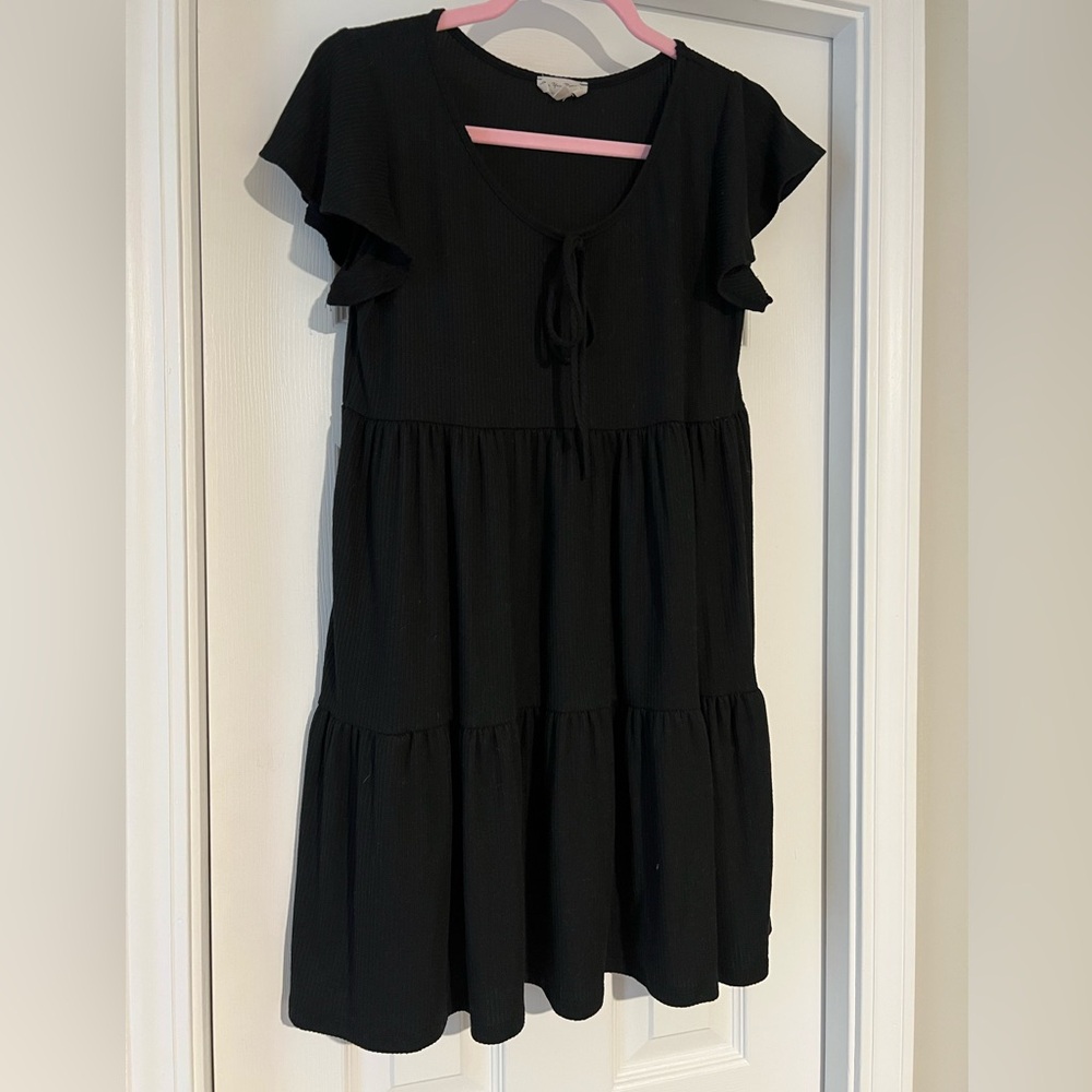 See You Monday Black Dress